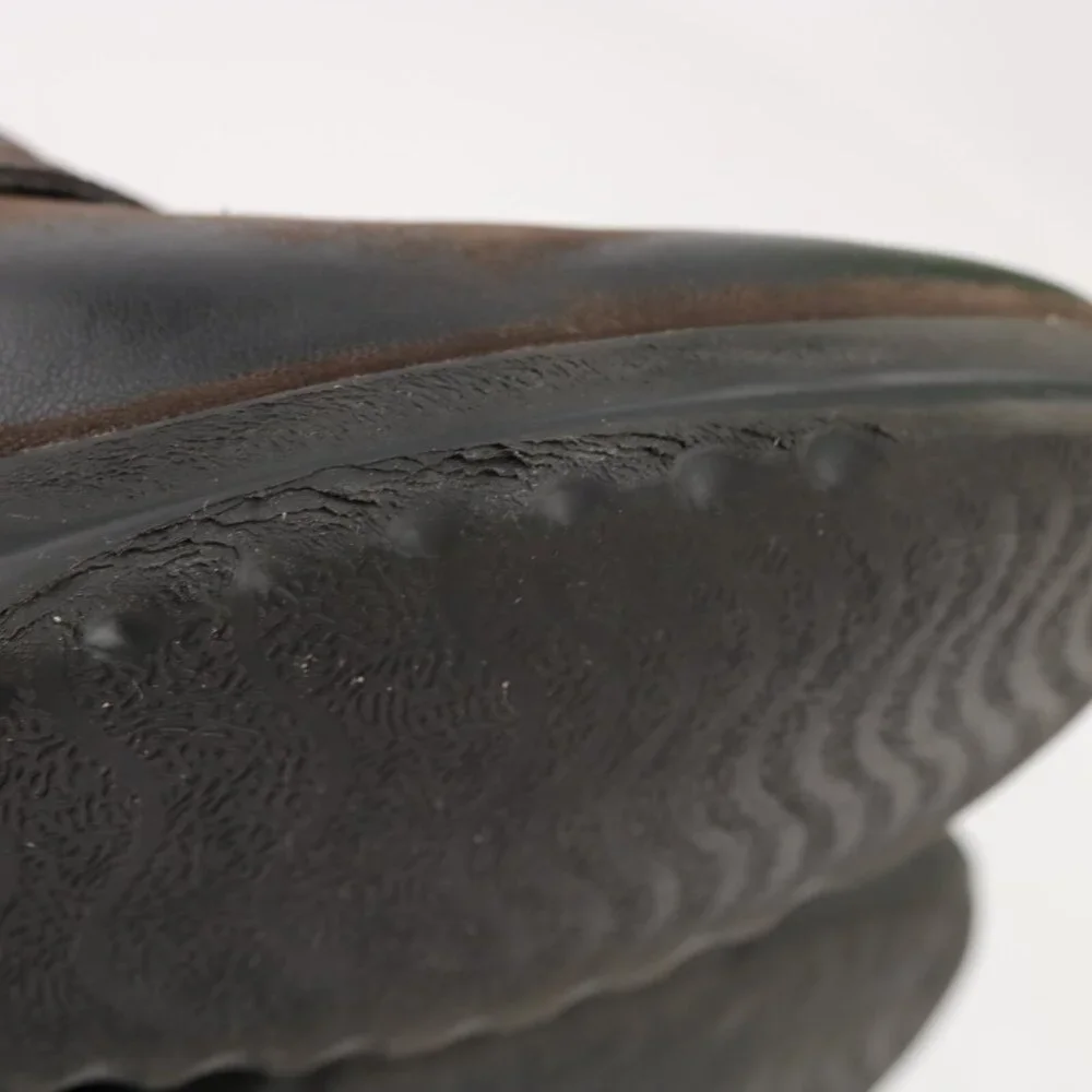 Clarks‎ Womens Caddell Rush Boots Size 7.5 Brown Leather Low Wedge Comfy Booties